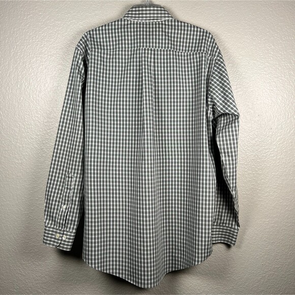 Brooks Brothers Casual Shirt Non-Iron 346 Green Stripe Long-Sleeve Button-Down - Picture 3 of 9